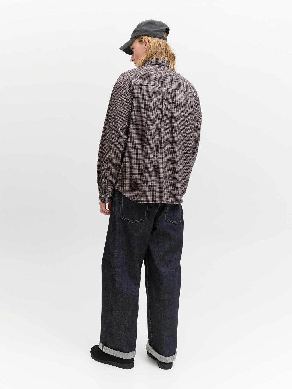 JACK & JONES Риза JORMEADOWS OVERSIZED CHECK SHIRT LS
