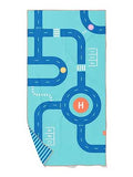 QUUT Двустранна плажна кърпа-пелерина Пътища