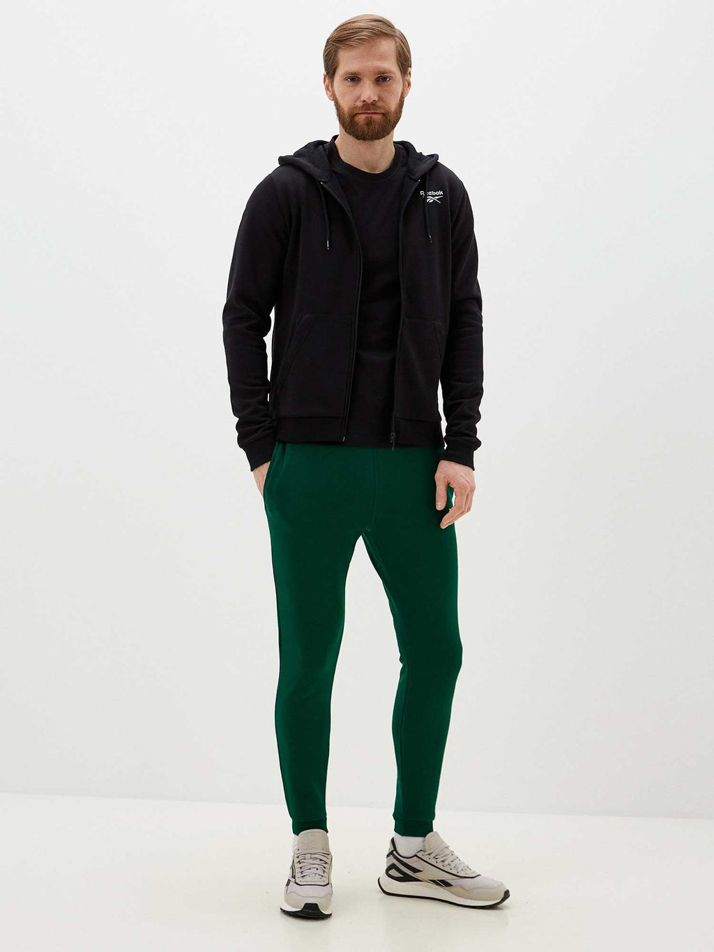 REEBOK Суитшърт RI LEFT CHEST LOGO FZ