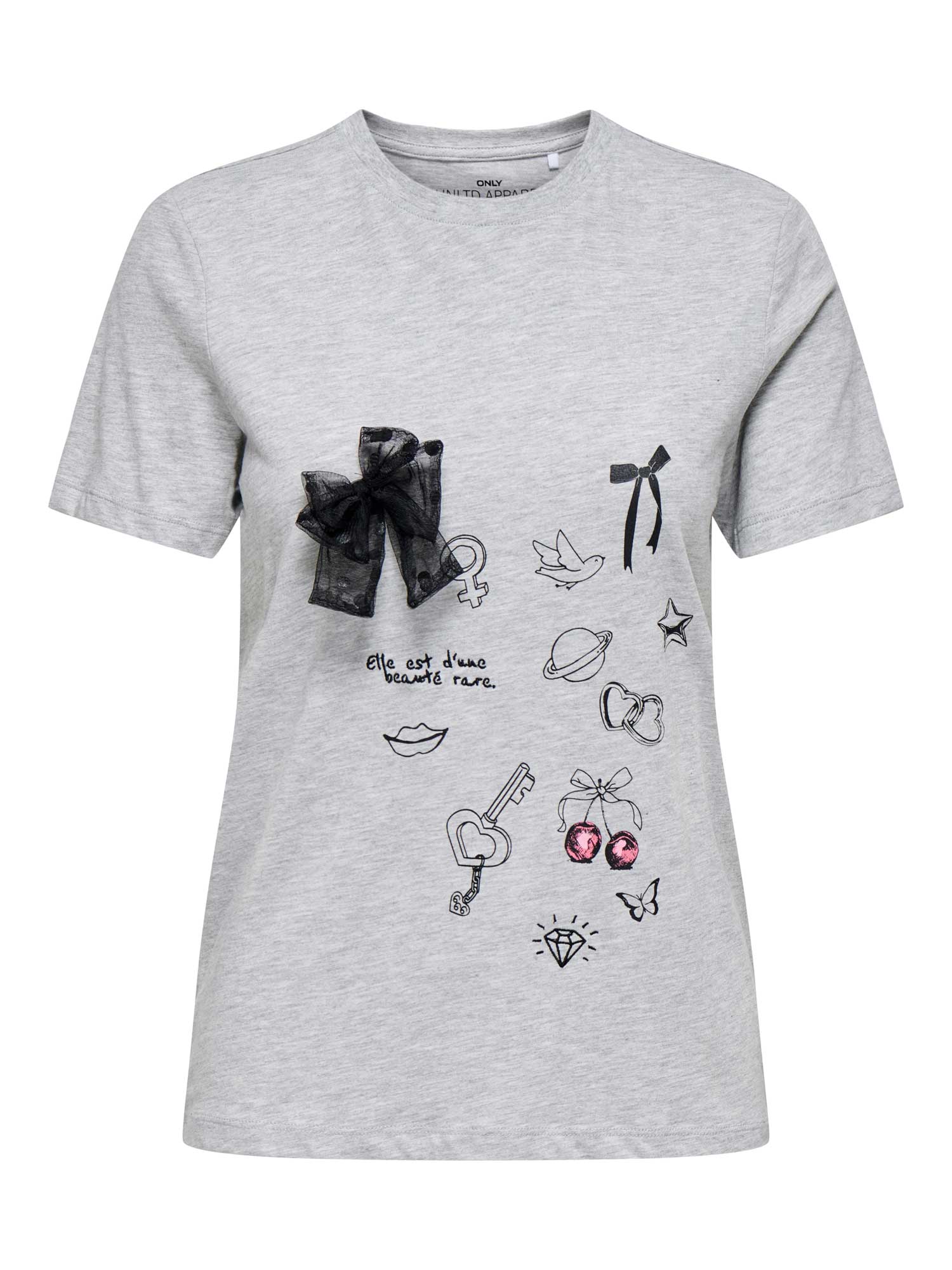 ONLY Тениска ONLNITA LIFE REG S/S BOW TOP BOX JRS