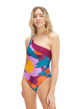 SPEEDO Цял бански WOMENS PRINTED ASYMMETRIC