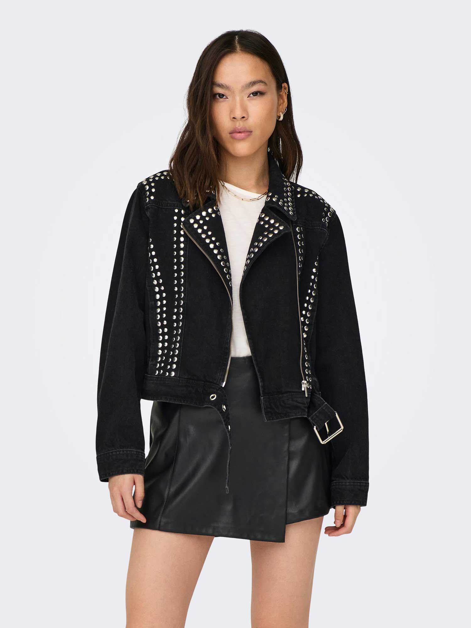 ONLY Яке ONLGILLA LS STUD DNM BIKER JACKET CRO