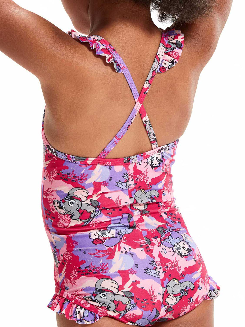 SPEEDO Цял бански Girls Learn to Swim Printed Thinstrap