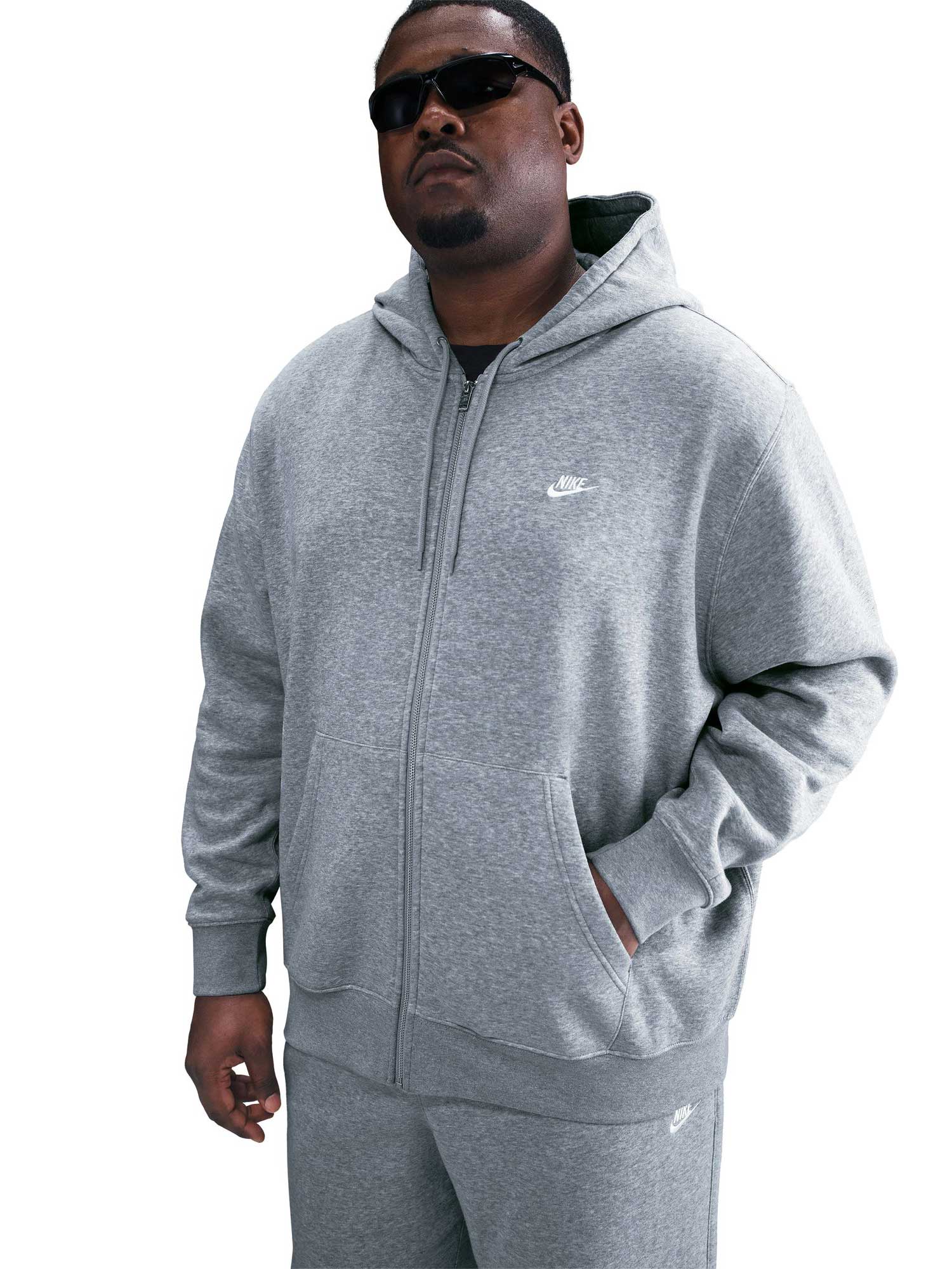 NIKE Суитшърт M NK CLUB BB FZ HOODIE