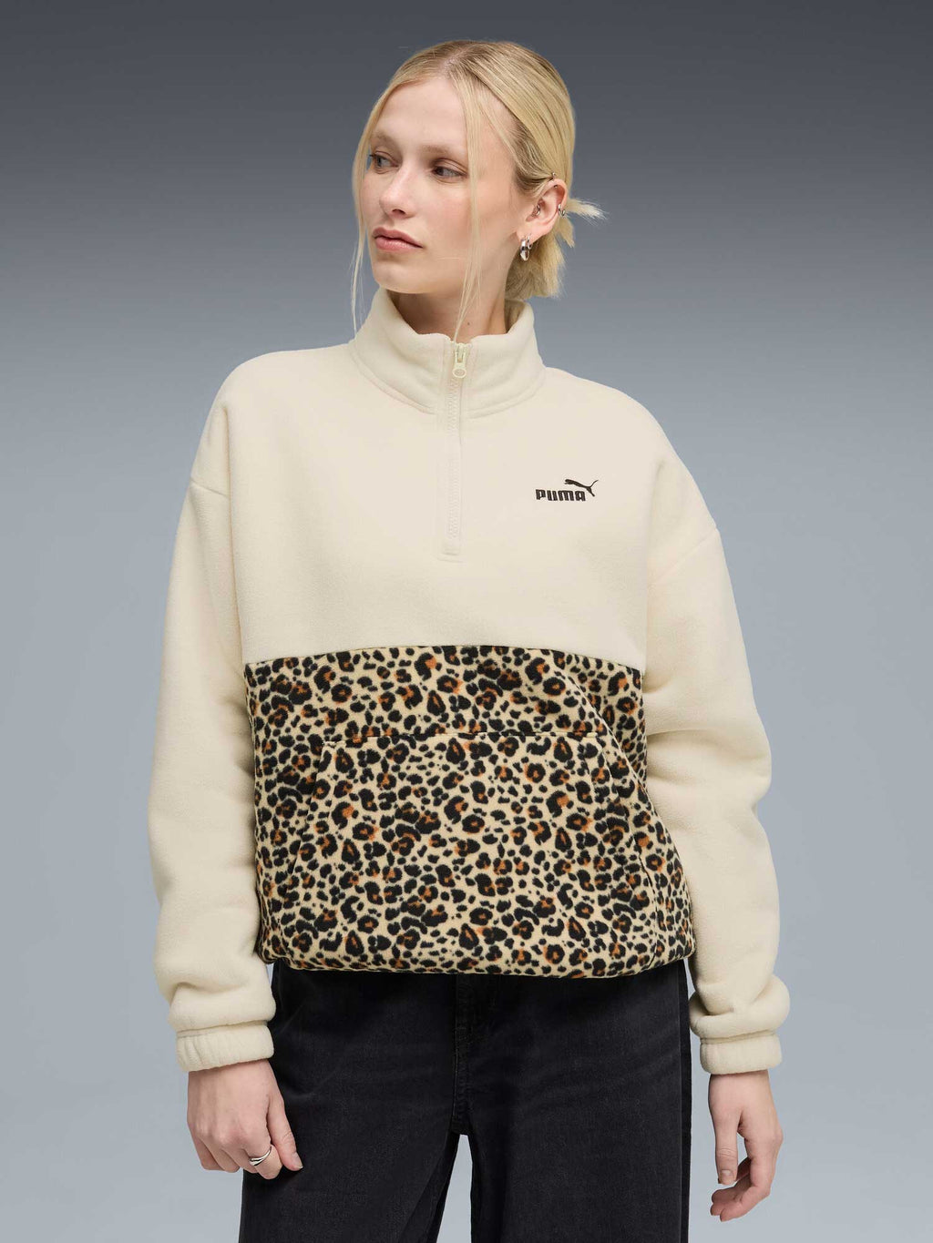 PUMA Полар ESS GRAPHIC Animal Relaxed Half-Zip Crew