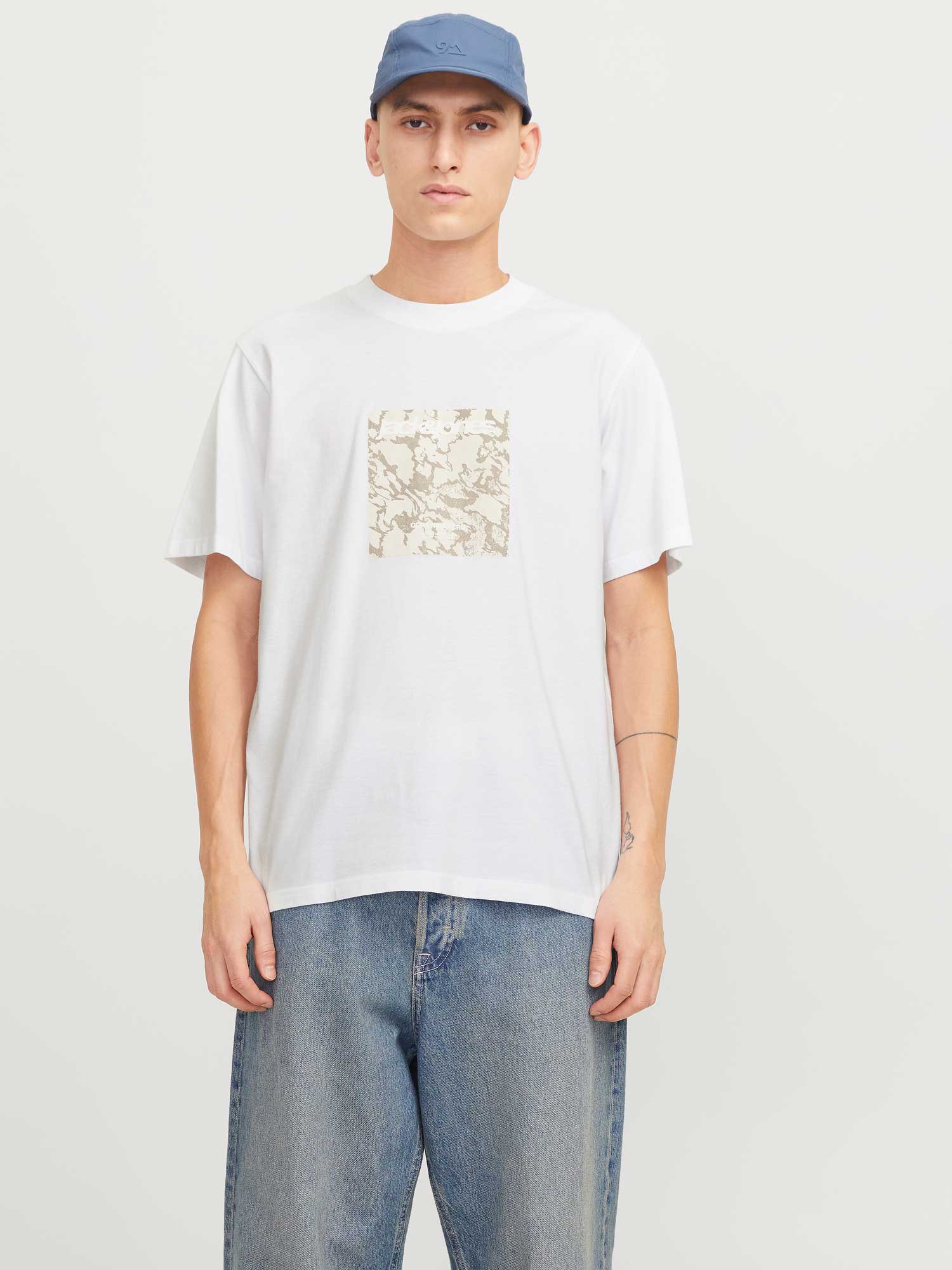 JACK & JONES Тениска JCOTARMAC CAMO FRONT TEE SS CREW NECK LN