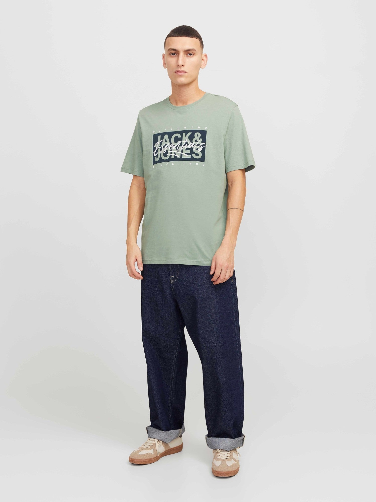 JACK & JONES Тениска JJCOLTON TEE SS CREW NECK LN