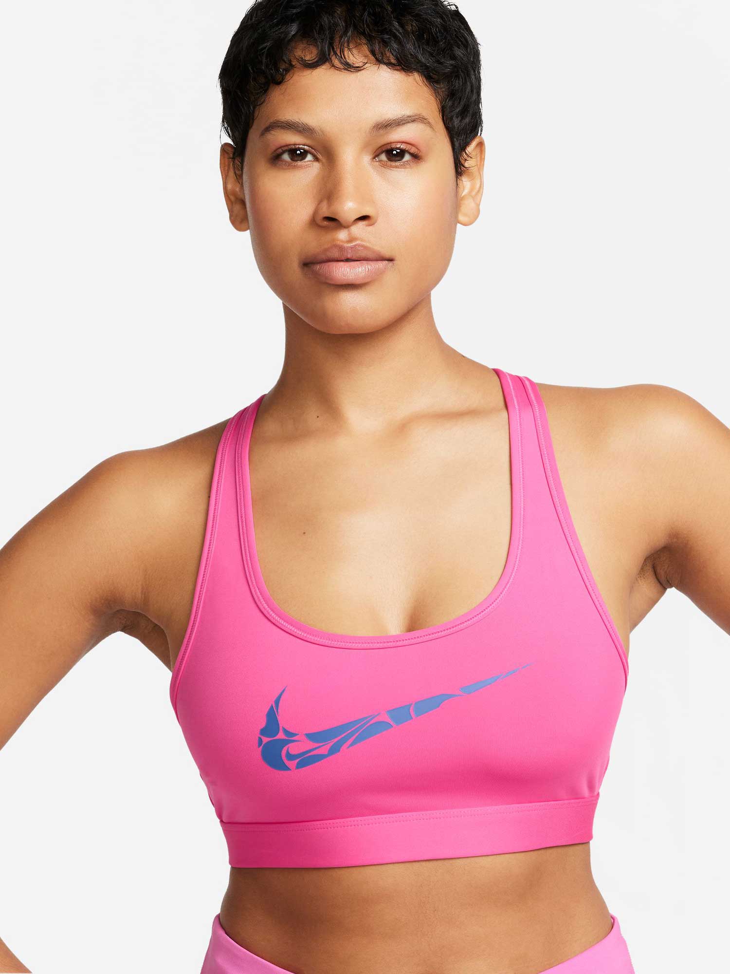 NIKE Спортен сутиен W NK SWSH LS HBR BRA