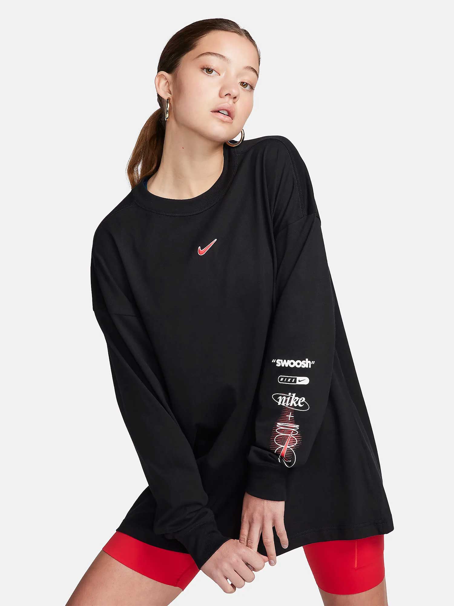 NIKE Блуза W NSW LS TEE BF PRINT SW