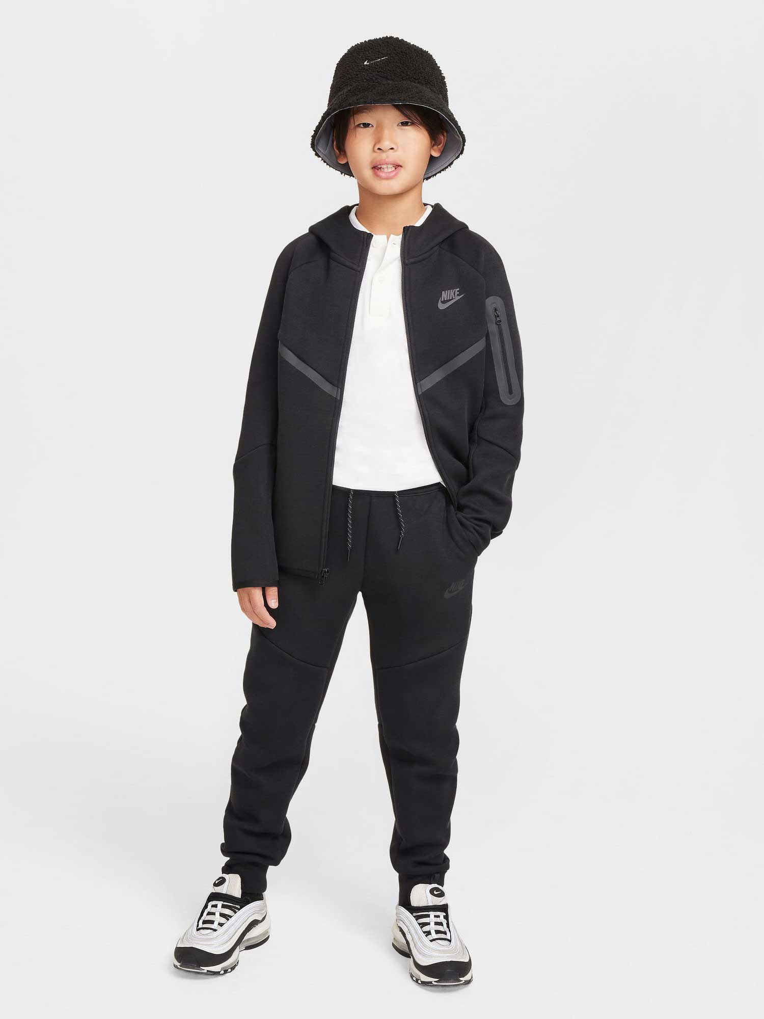 NIKE Суитшърт B NSW TCH FLC FZ - PD