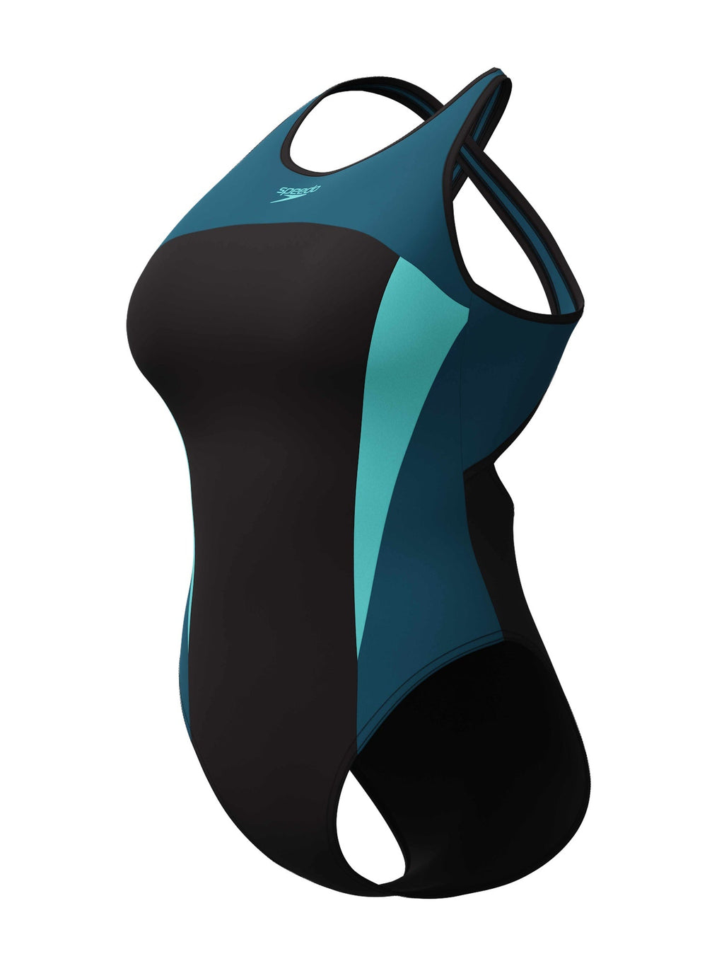SPEEDO Цял бански WOMENS HIGH NECK SPLICE CROSS BACK