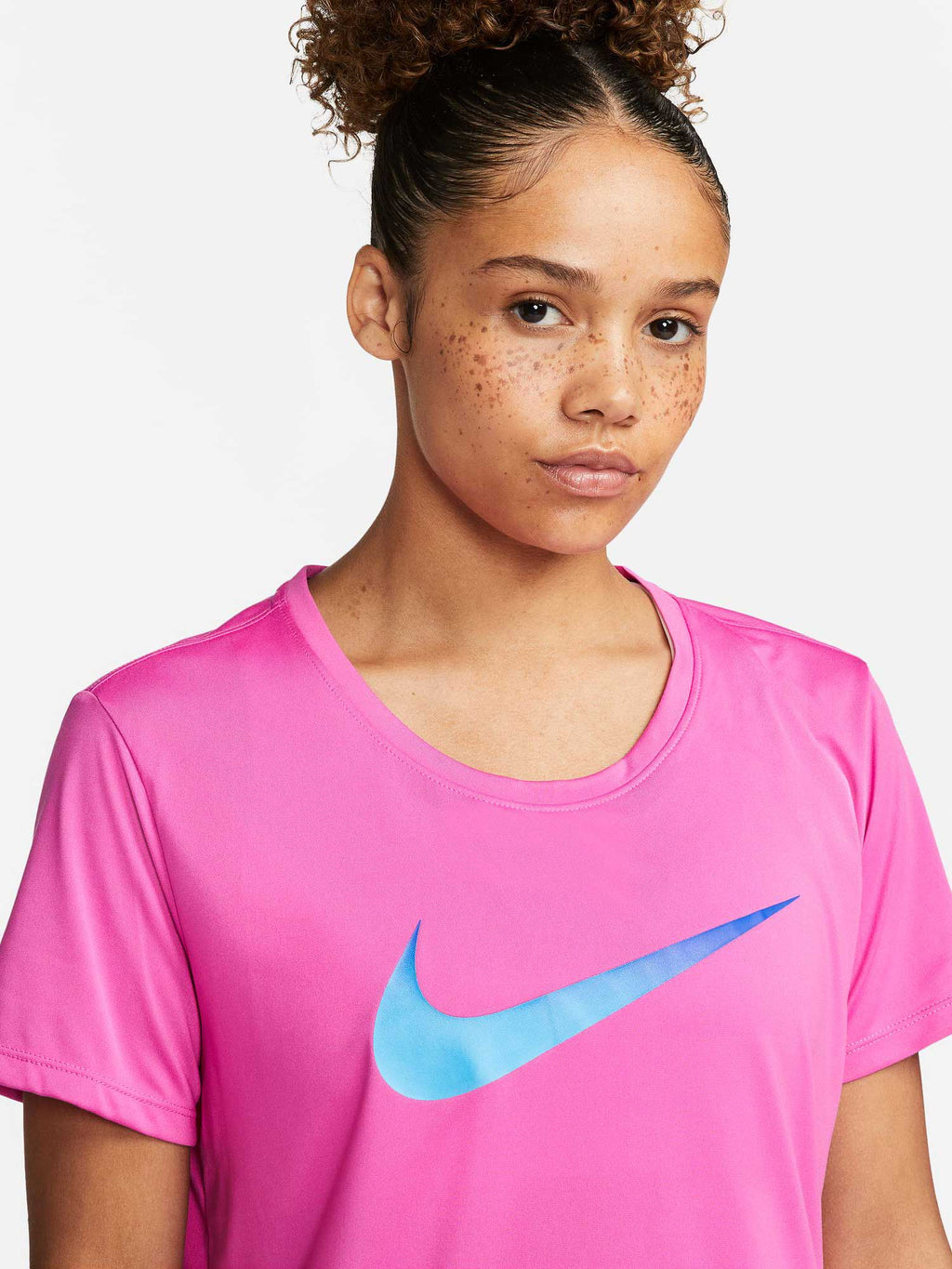 NIKE Тениска W NK ONE DF SWSH HBR SS