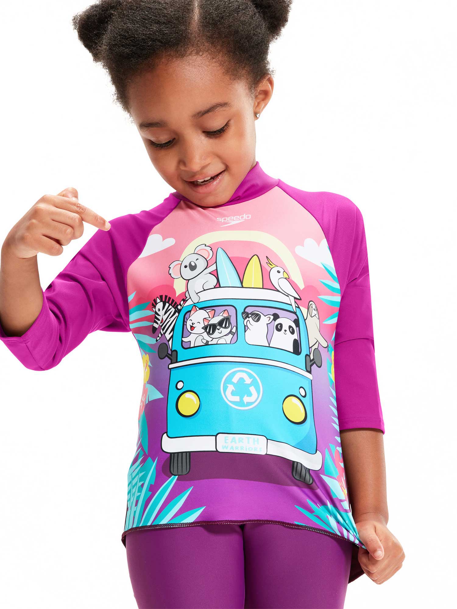 SPEEDO Блуза с UV защита GIRLS DIGITAL TOP