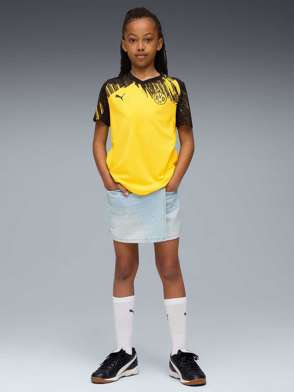 PUMA Тениска BVB Home Jersey Replica Jr