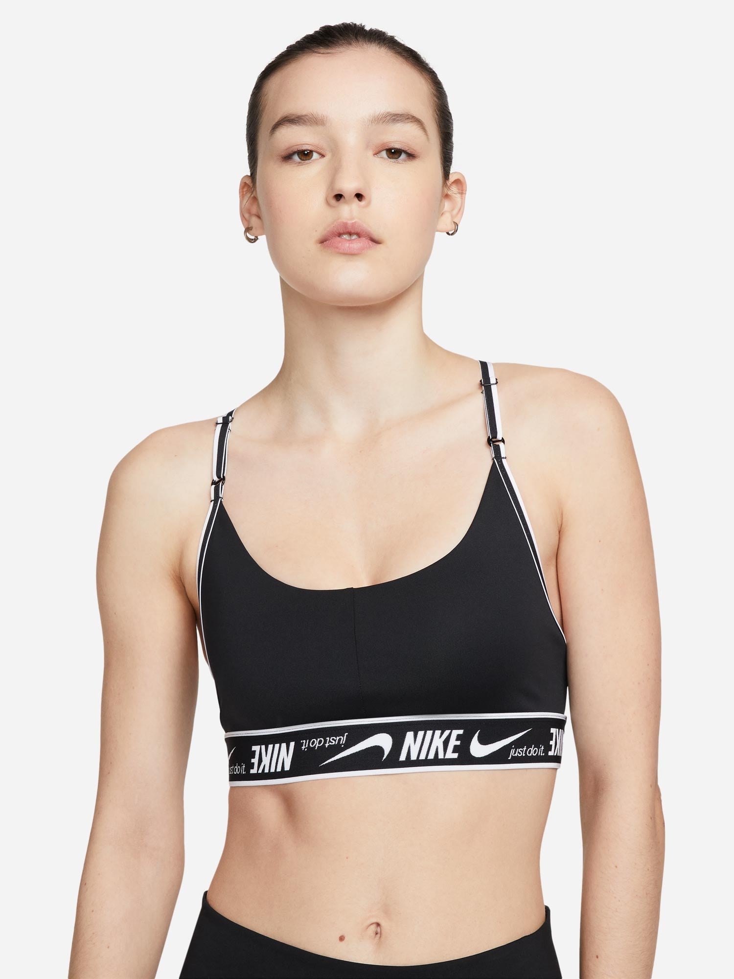 NIKE Спортен сутиен W DF INDY LOGO