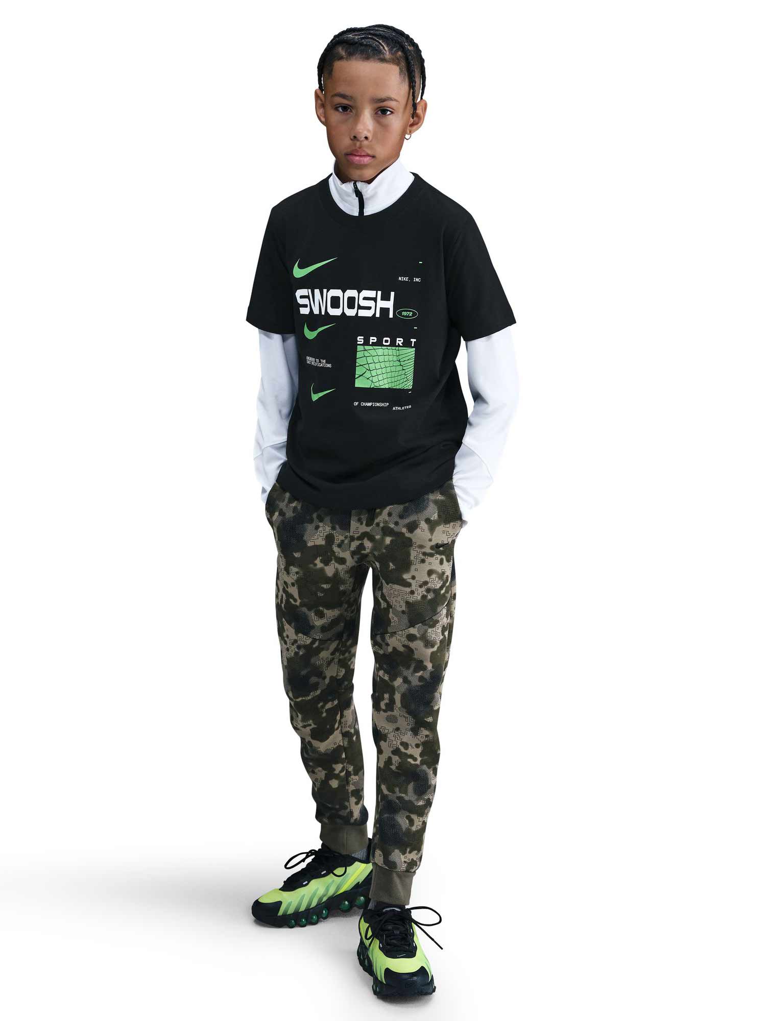 NIKE Тениска K NSW TEE SWOOSH SPT