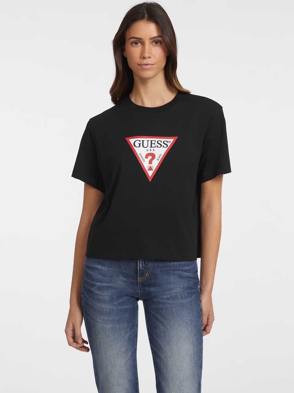 GUESS JEANS Тениска GJ SS CN BOXY ICONIC TEE