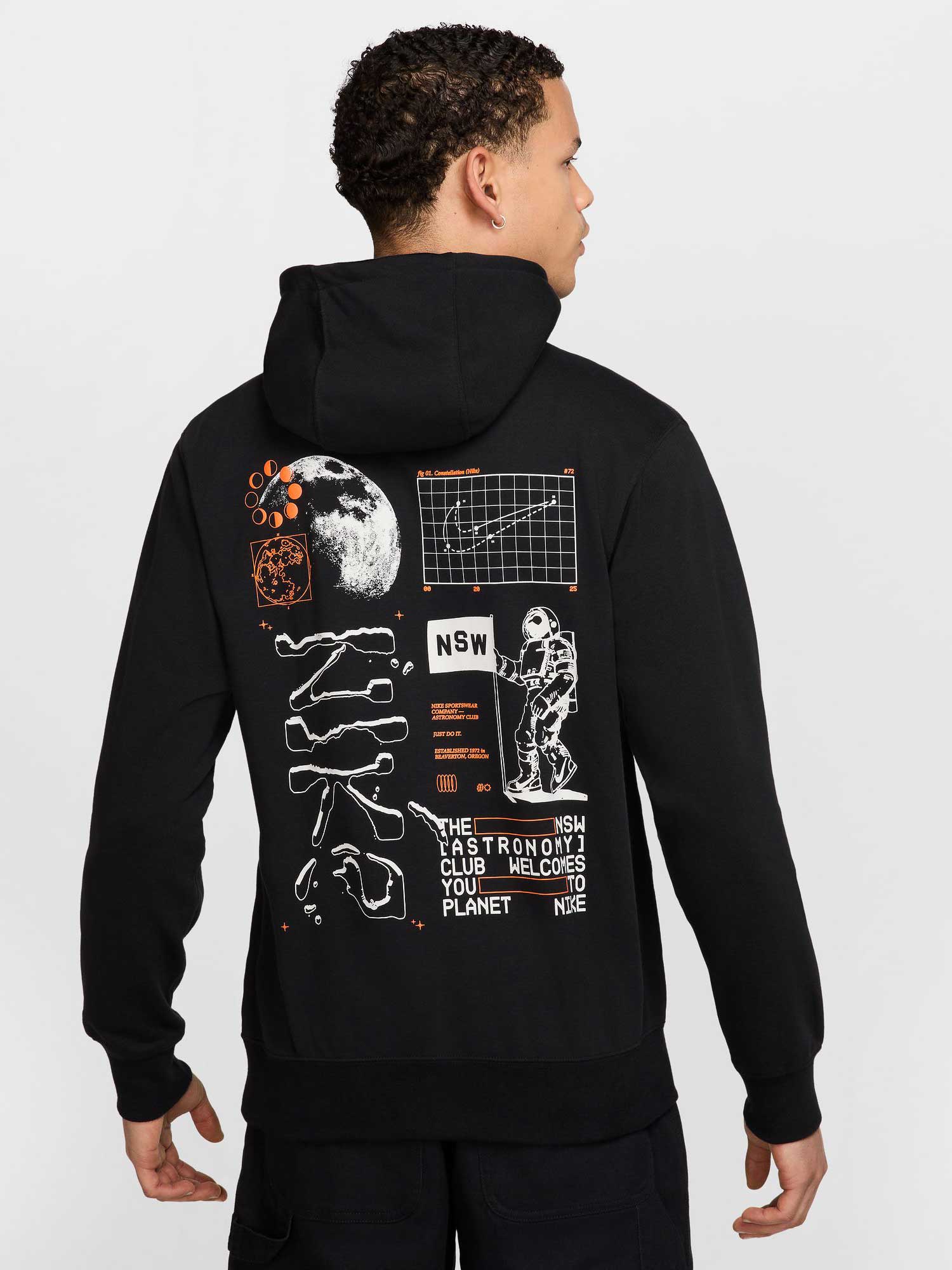 NIKE Суитшърт M NK CLUB FT PO HDY MOON GFX