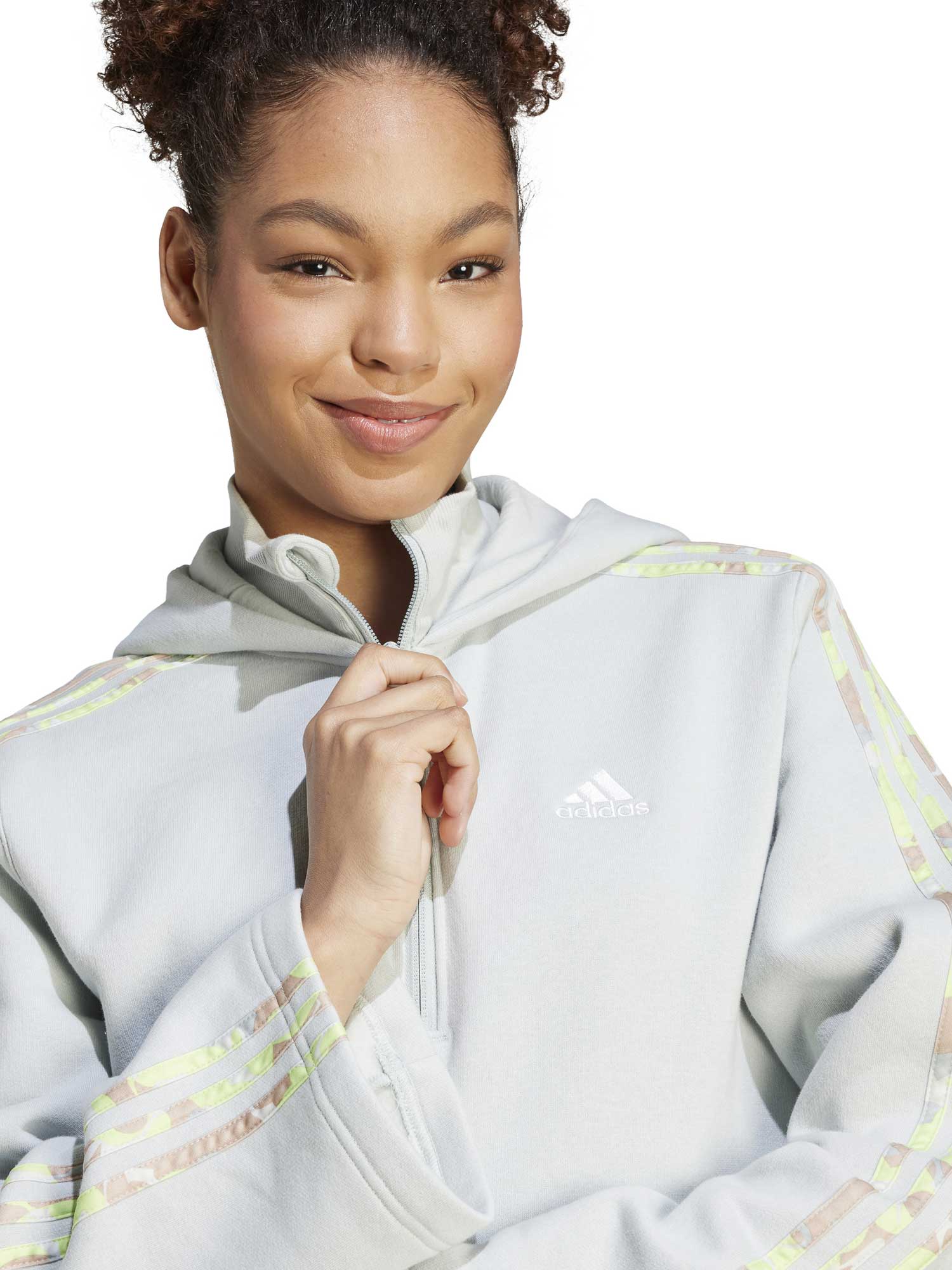 ADIDAS SPORTSWEAR Суитшърт Floral Graphic 3-Stripes Fleece Hoodie