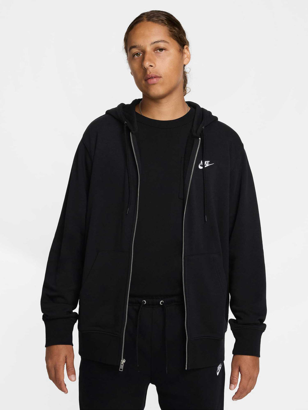 NIKE Суитшърт M NK CLUB FT FZ HOODIE