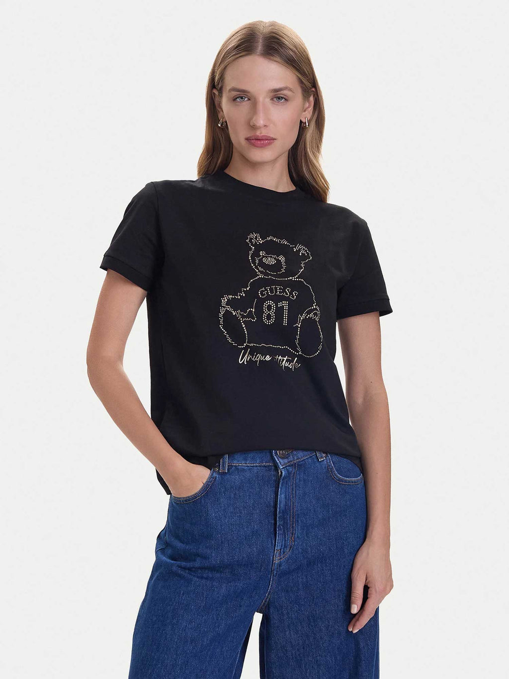 GUESS Тениска UNIQUE ATTITUDE SS T