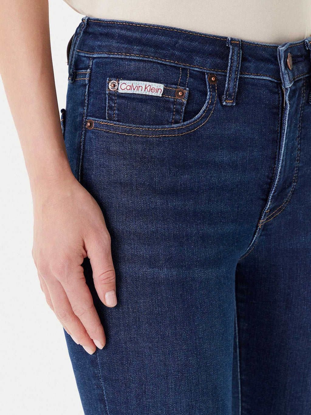 Calvin Klein Jeans Дънки MID RISE SKINNY BLUE ORBIT