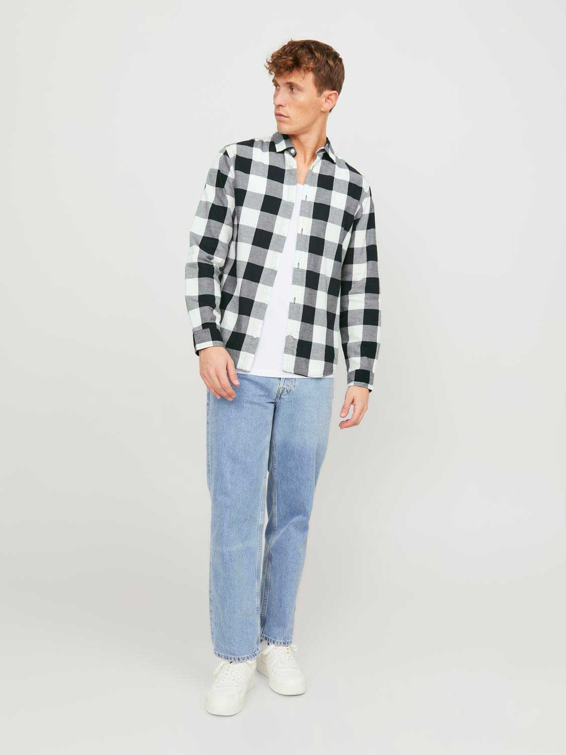 JACK & JONES Риза JJEGINGHAM TWILL SHIRT L/S NOOS