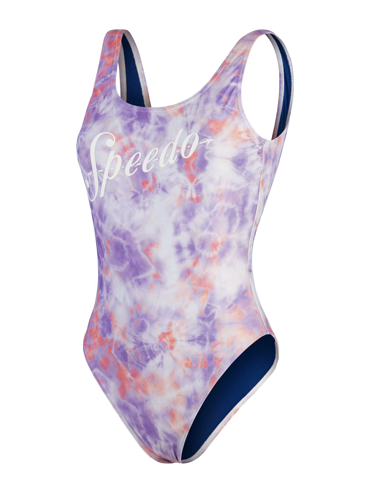 SPEEDO Цял бански WOMENS PRINTED LOGO DEEP U BACK