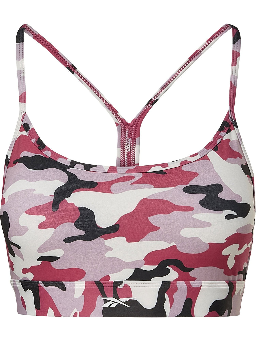 REEBOK Спортен сутиен Lux Skinny Strap Camo Print Sports