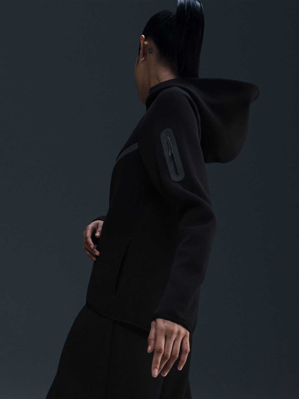NIKE Суитшърт W NSW TCH FLC WR FZ HDY 2