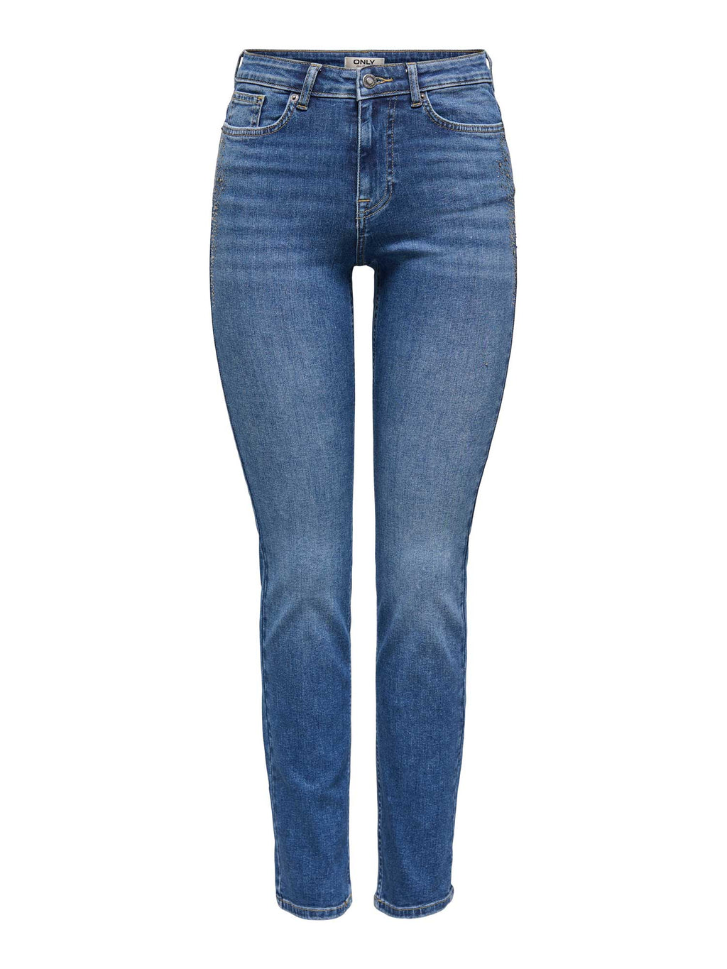 ONLY Дънки ONLSUI MID SLIM RHINESTONE DNM TAI