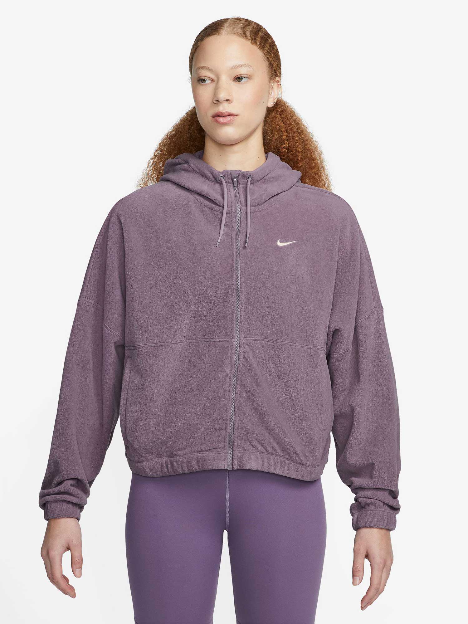 NIKE Суитшърт W NK ONE TF FZ HOODIE POLAR