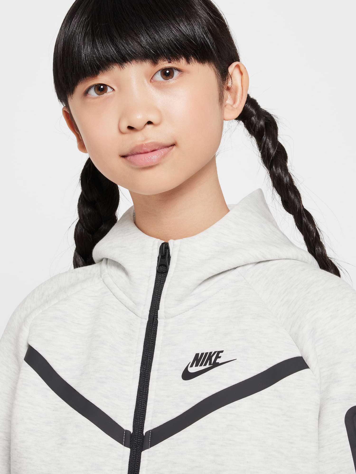 NIKE Суитшърт G NSW TCH FLC HD FZ LS - PD