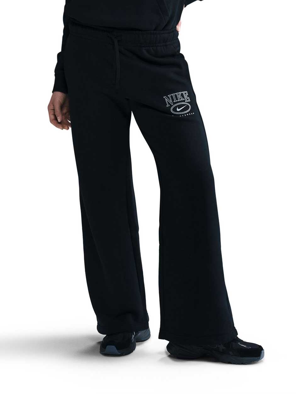 NIKE Спортно долнище W NSW CLUB FLC MR GX WIDE PNT