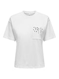 ONLY Тениска ONLPOSH LIFE S/S BLING POCKET TOP BOXJRS