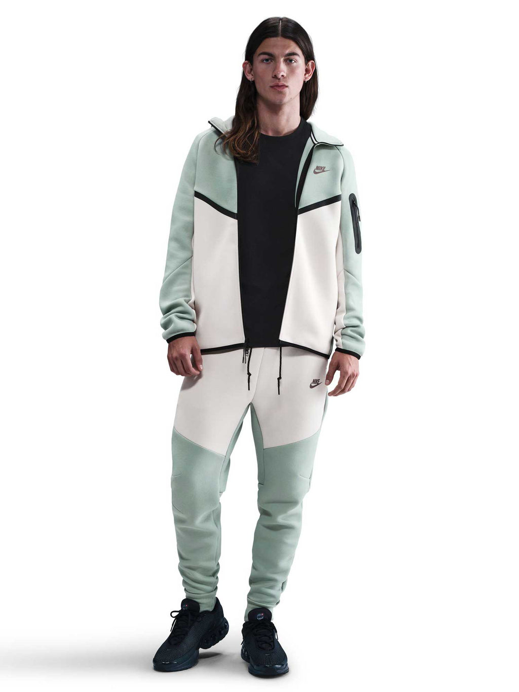 NIKE Суитшърт M NK TCH FLC FZ WR HOODIE