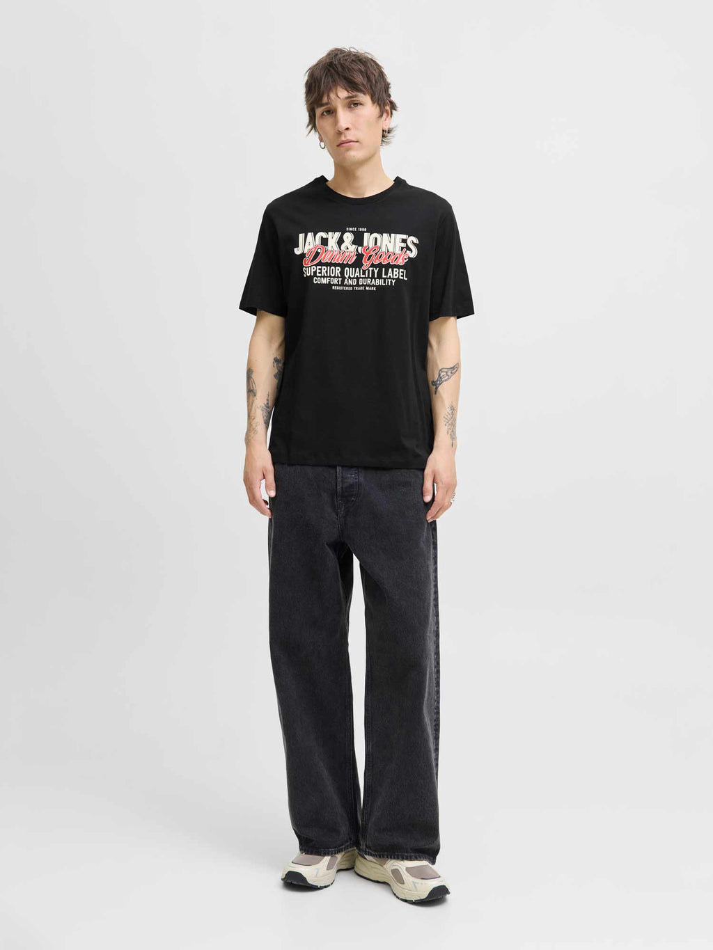 JACK & JONES Тениска JJELOGO TEE SS O-NECK 2 COL AW25 SN