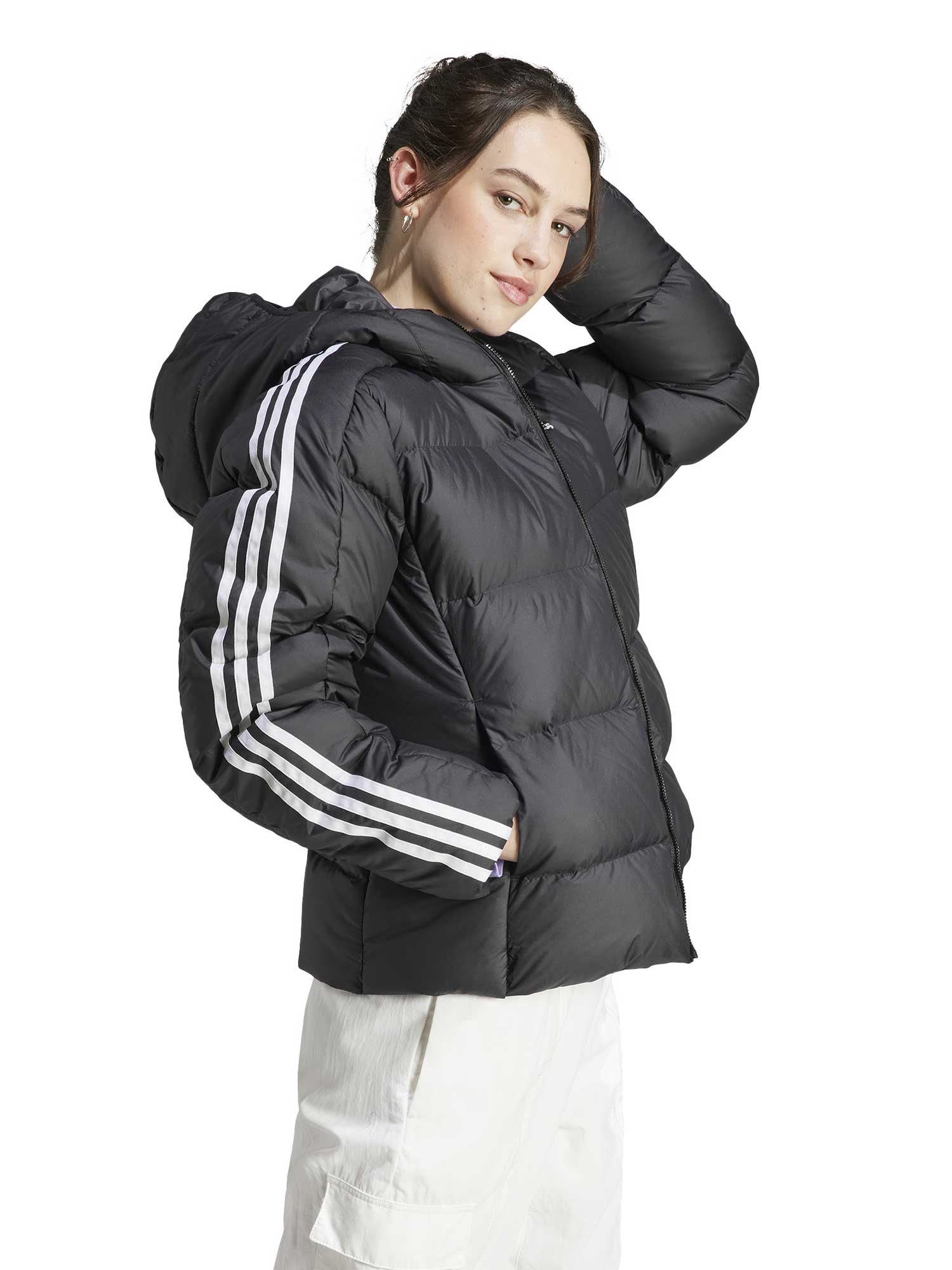 ADIDAS SPORTSWEAR Яке Essentials 3-Stripes Mid Down Hooded