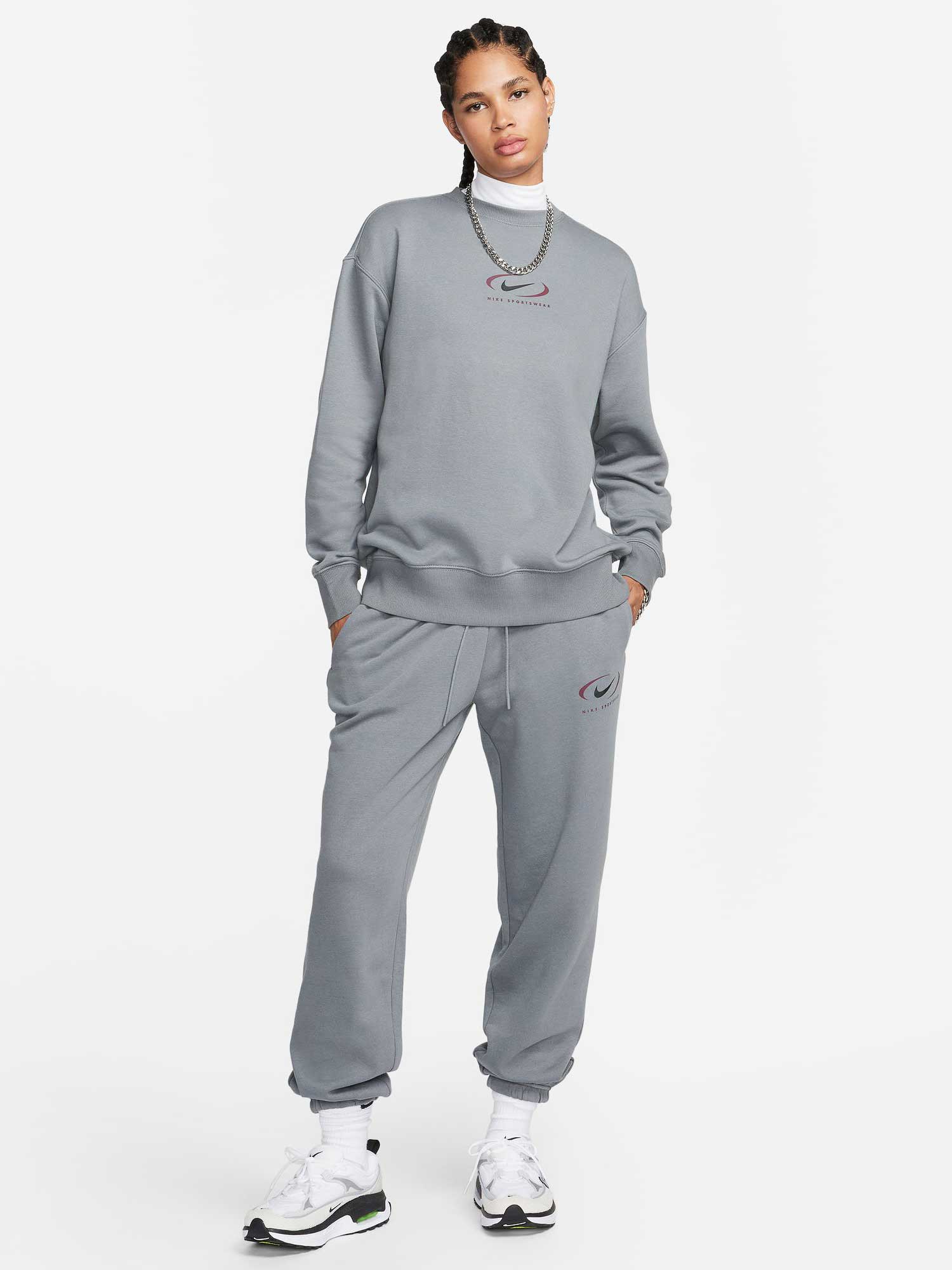 NIKE Блуза W NSW PHNX FLC OS CREW PRNT SW