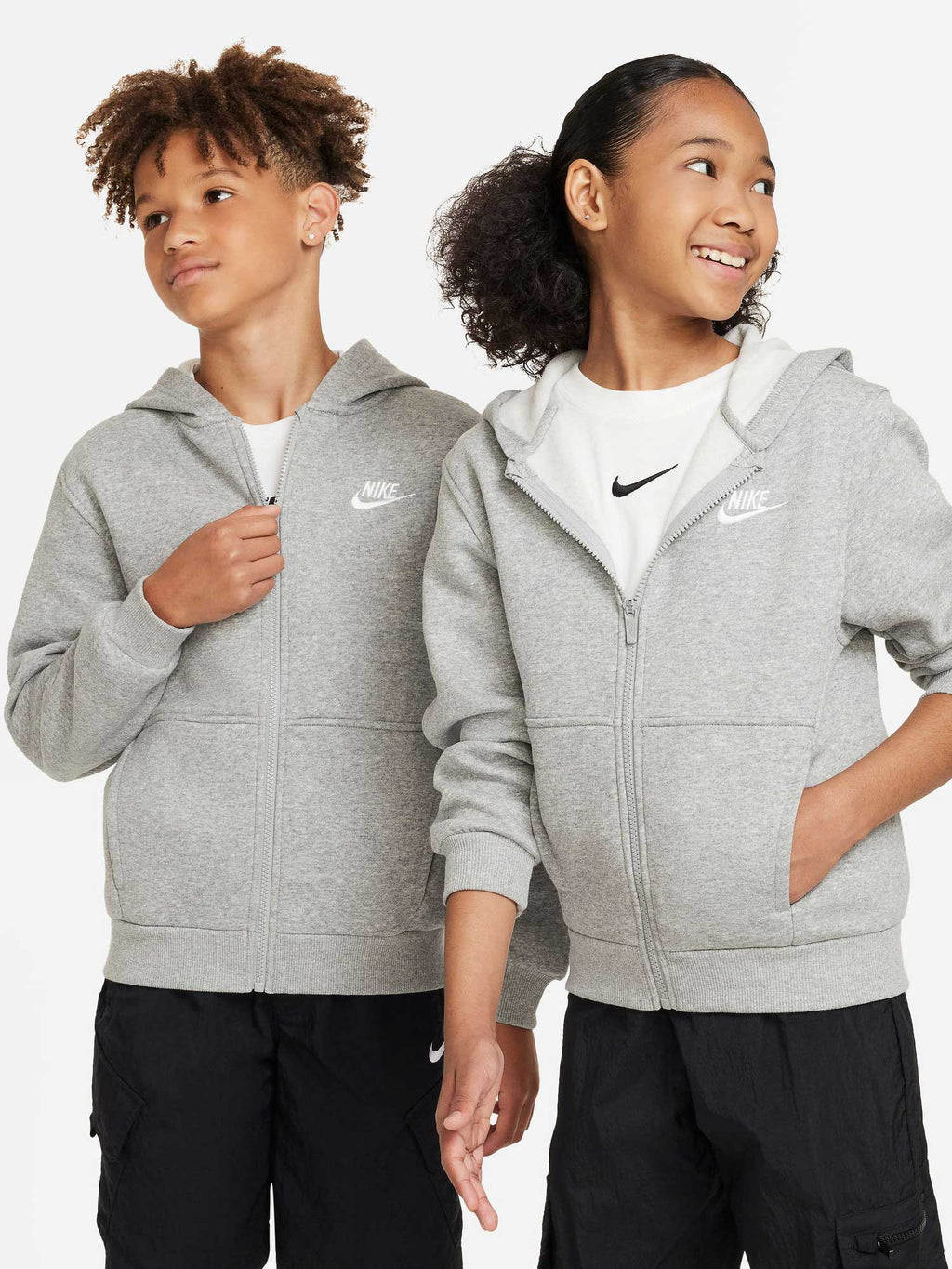 NIKE Суитшърт K NSW CLUB FLC HD FZ LS LBR
