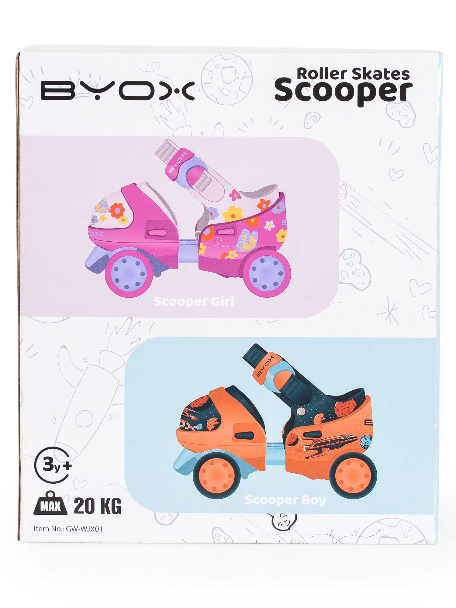BYOX Ролкови кънки Scooper boy