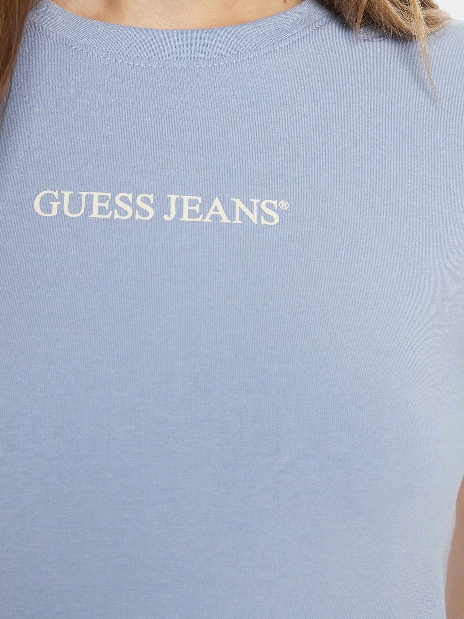 GUESS JEANS Тениска GJ SS CN SLIM LOGO PRINT TEE