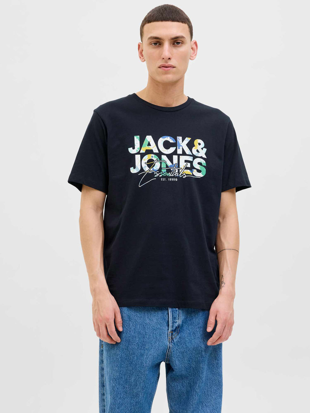 JACK & JONES Тениска JJGEPLAS TEE SS CREW NECK LN