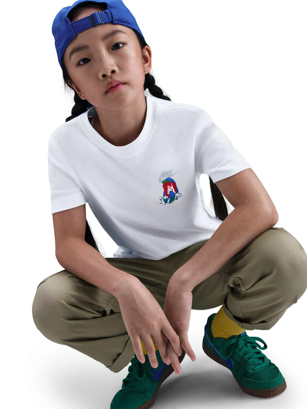 NIKE Тениска K NSW TEE BOXY SMITH