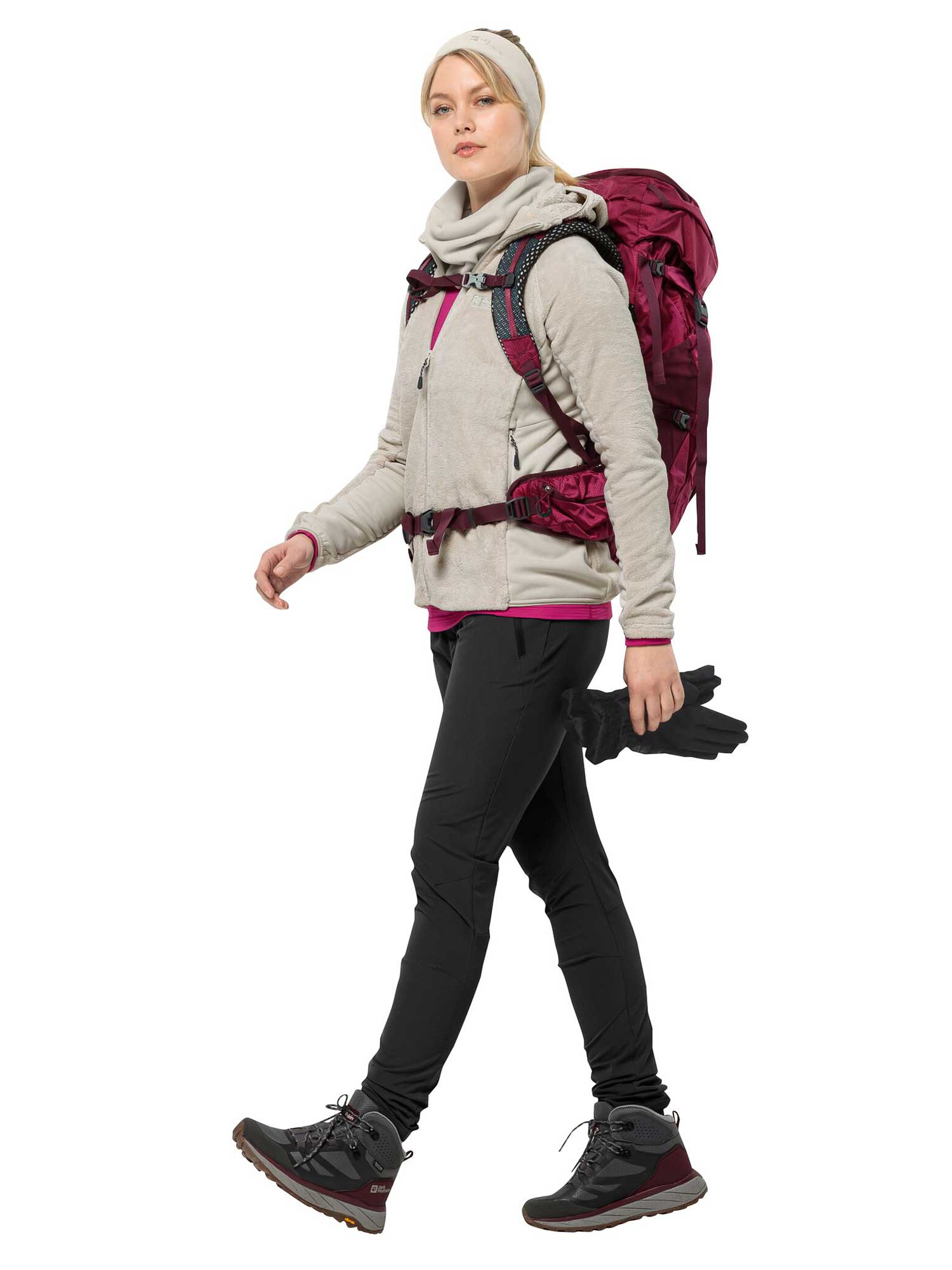 JACK WOLFSKIN Полар ROTWAND HOODED FZ W