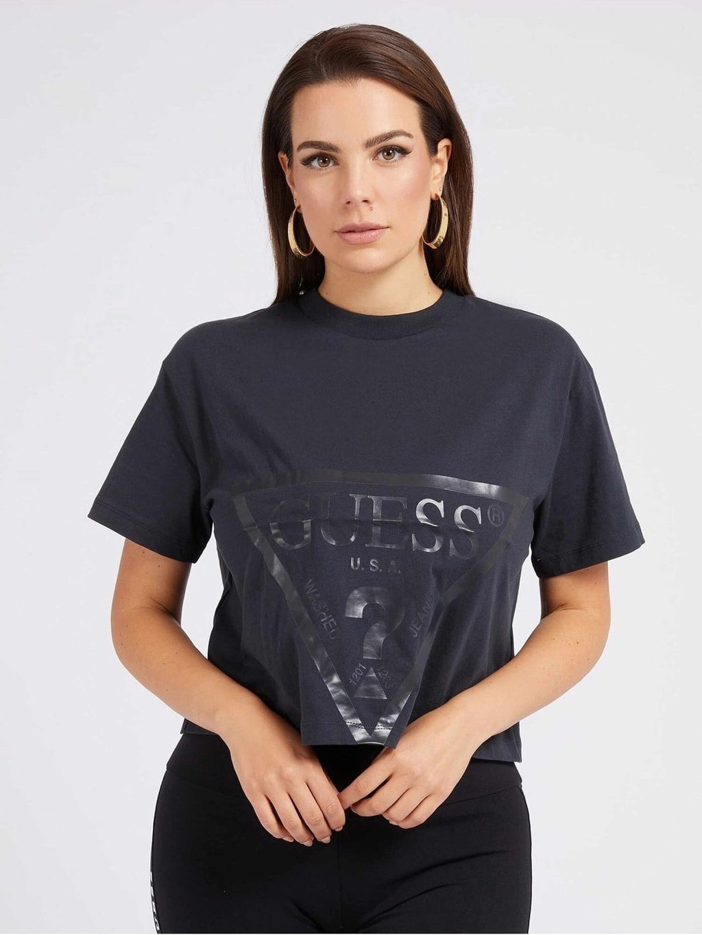 GUESS Тениска ADELE CROP T-SHIRT