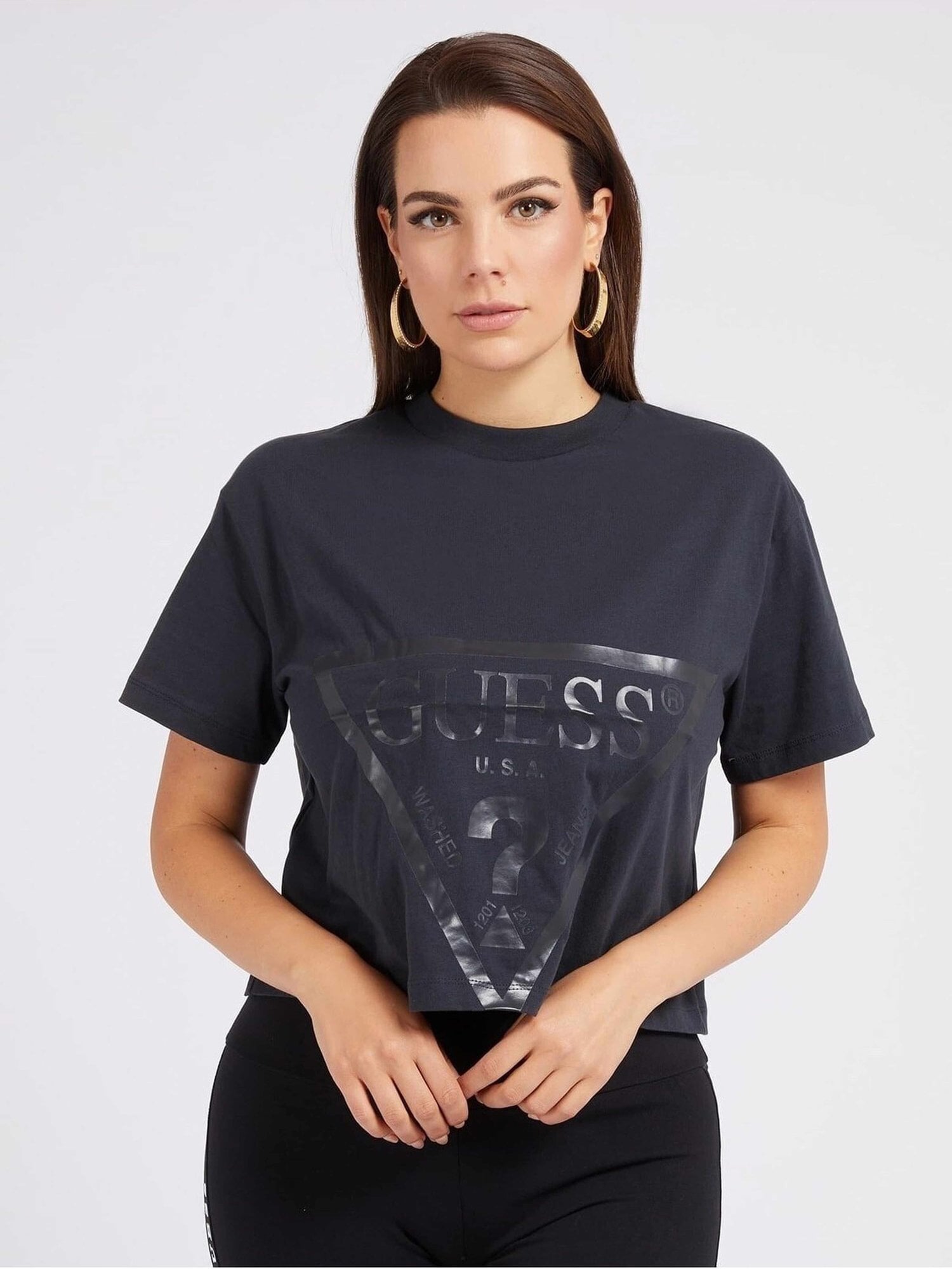 GUESS Тениска ADELE CROP T-SHIRT