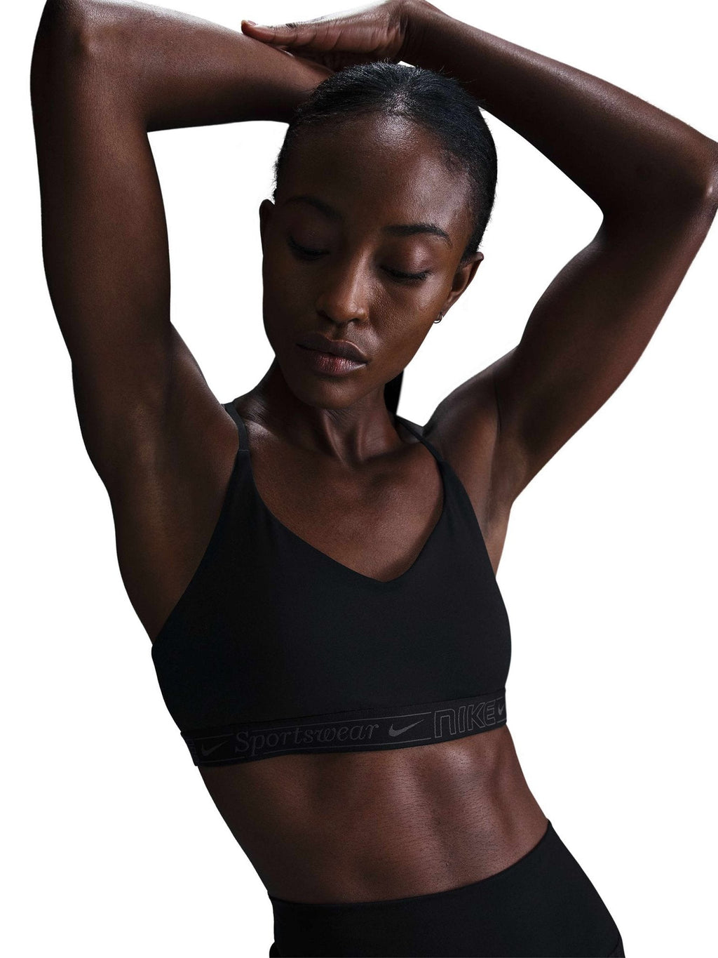 NIKE Спортен сутиен W NK DF INDY BRA GLS