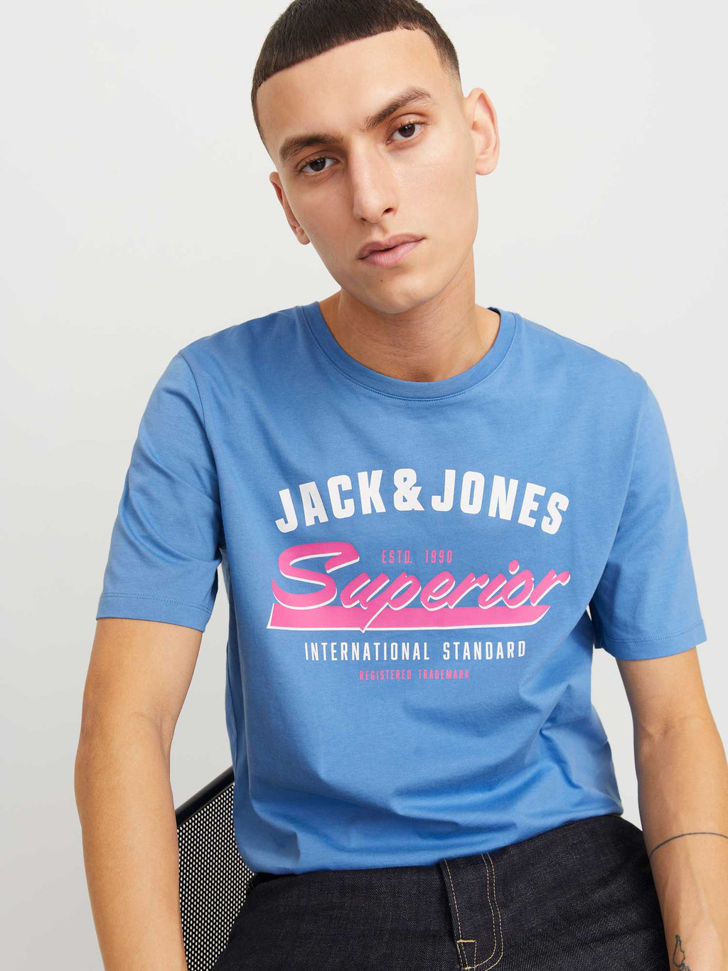 JACK & JONES Тениска JJELOGO TEE SS O-NECK 2 COL SS25 SN