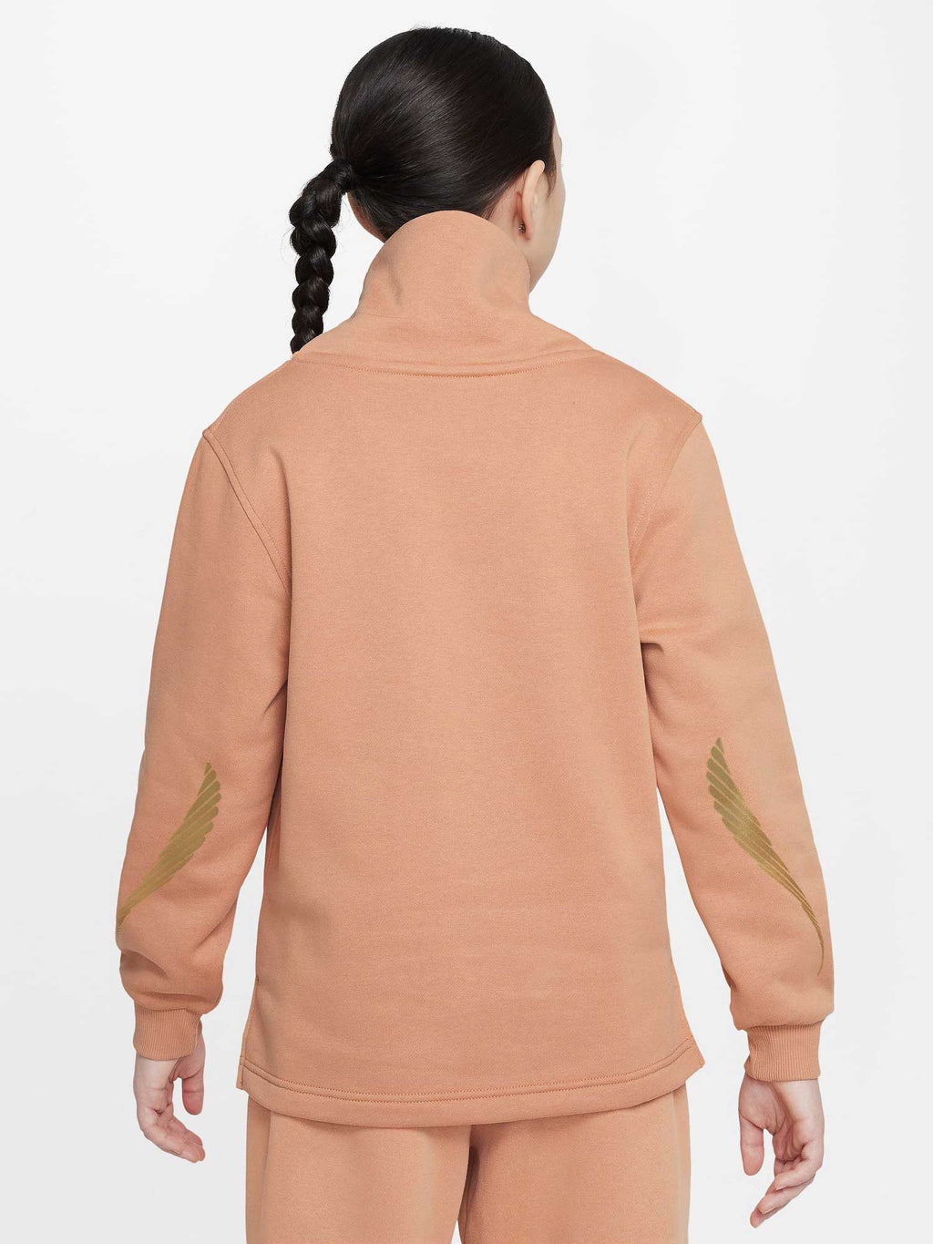 NIKE Блуза G NSW CLUB FLC FNL LS TOP SHNE